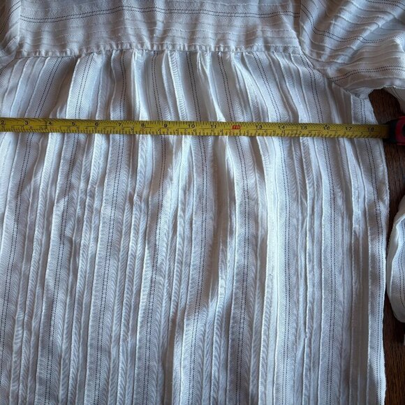 Loft long sleeve flowy cream blouse - Picture 5 of 7